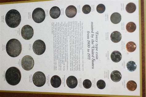 Framed United States Coins Of The 20th Century Every Type Coin