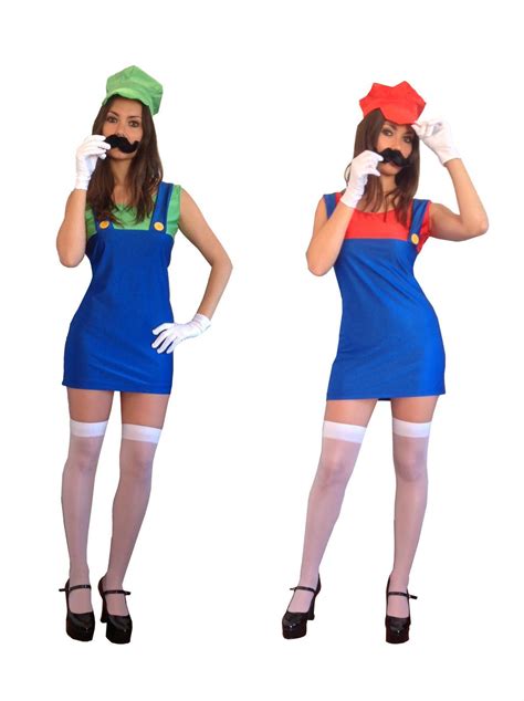 Womens Super Mario Fancy Dress Costume Hen Party Fancy Dresses For Women Fancy Dress Clothes
