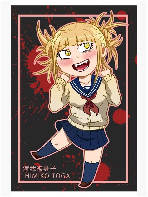Chibi Himiko Toga W Background Case And Skin For