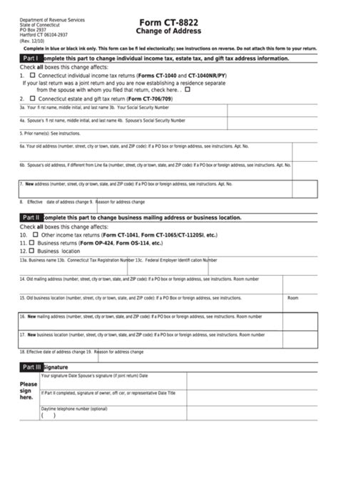 Fillable Form 8822 Printable Forms Free Online