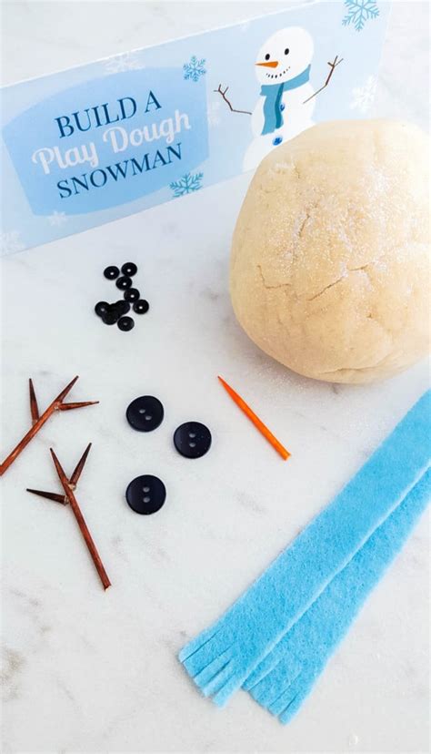Diy Build A Play Dough Snowman Kit White Sparkly Playdough Recipe