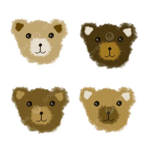 Korean Bear Stickers White Transparent Cute Korean Bear Sticker Pack