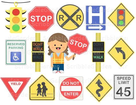 We have 380 free road safety vector logos, logo templates and icons. Road Safety: Street Signs ClipArt | Bike safety, Clip art ...