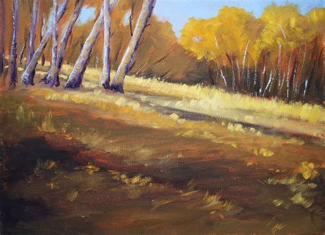 Autumn Hillside Landscape Painting By Nancy Merkle Pixels