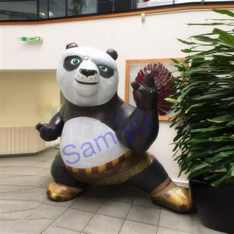 New Design Can Be Customized Inflatable Panda Used Led Light Attractive