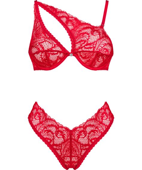 obsessive atenica red lace lingerie set sexystyle eu