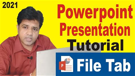 File Tab In Powerpoint Presentation In Hindi How To Use File Tab In Ppt Ms Powerpoint