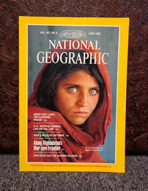 June 1985 National Geographic Magazine Afghan Girl With