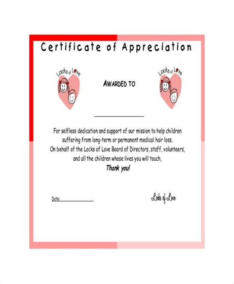 19 Certificate Of Appreciation Templates Free Sample Example