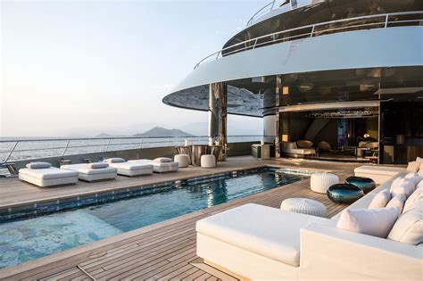 luxurious pool aboard savannah by feadship — yacht charter and superyacht news