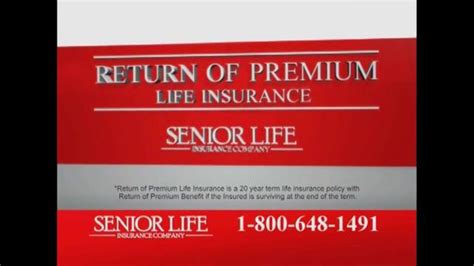 Life insurance is an unpopular product but one insurer is hoping to boost its profile by offering cash back if you don't claim. Senior Life Insurance Company TV Commercial, 'Return of Premium' - iSpot.tv