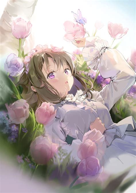 butterfly pretty flowers beautiful anime girl lying down anime hd the best porn website