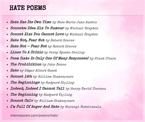 Hate Poems