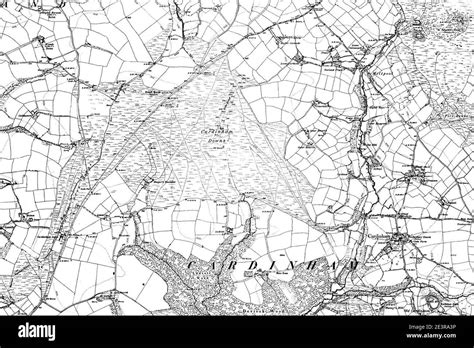 Map Of Cornwall Os Map Name 026 Se Ordnance Survey 1868 1896 Stock