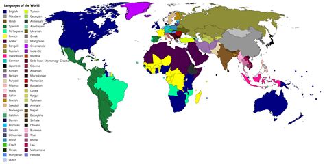 Language Map Most Common World Map Diagram Country Art Maps Languages Art Background