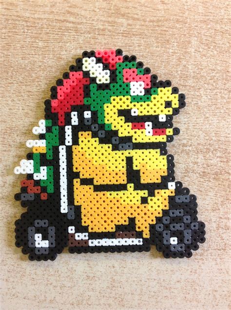 Mario Kart 64 Bowser Perler Bead Mario Nerdy Perler Beads Easy