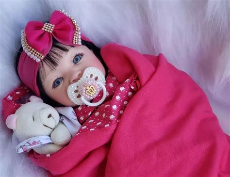 reborn bebê boneca menina real enxoval completo r 299 00 em mercado livre