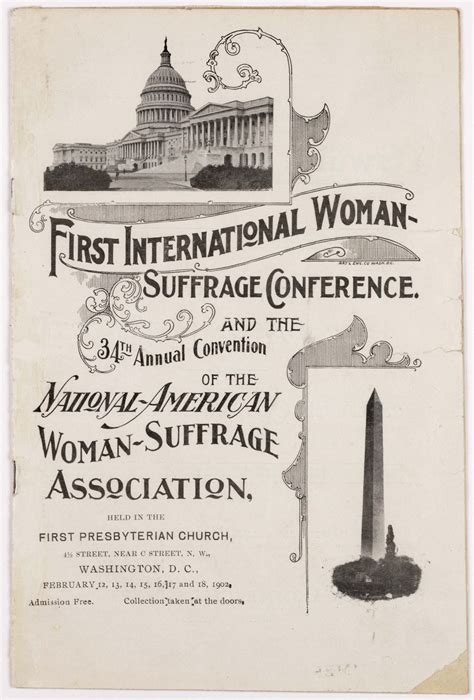 Image Of First International Woman Suffrage Conference And The Th Annual Convention Of The