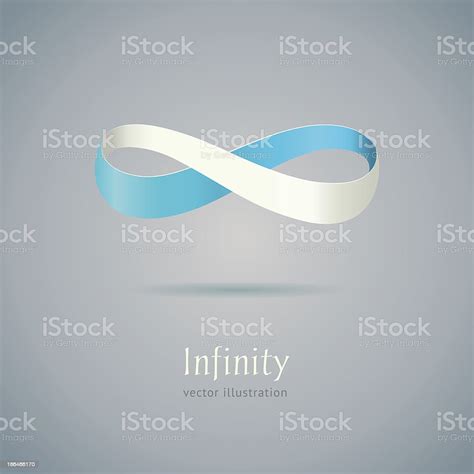 Abstract Infinity Symbol On Gray Background Stock Illustration