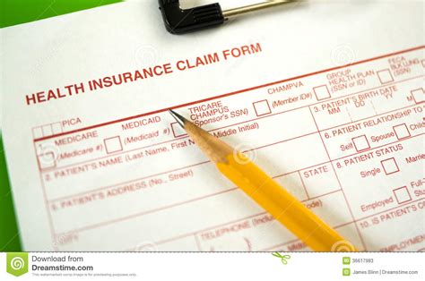 Use your insurance company's toll free number or agent or a claim is a process to request a reimburse or direct payment for the medical services obtained from. Health Insurance Claim Form Stock Image - Image of medicare, medical: 36617983