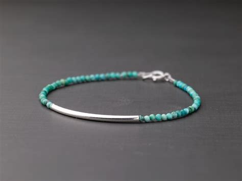Genuine Turquoise Bracelet For Women Minimalist Turquoise Etsy