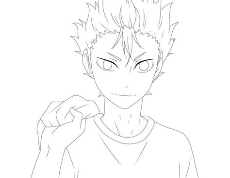 Coloring Pages Anime Haikyuu Haikyuu Colouring Book For Adults And