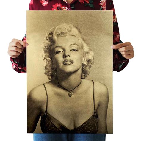 Hot Marilyn Monroe Vintage Kraft Paper Poster Bar Art Design B Style