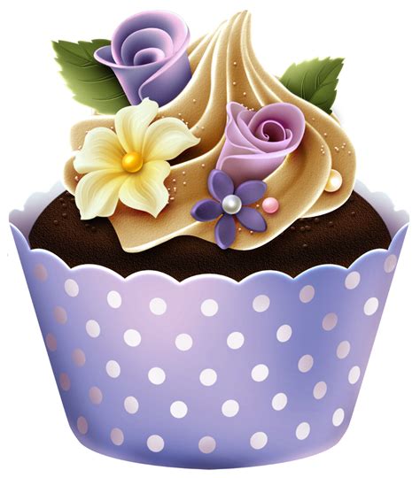 Download High Quality Cupcake Clipart Flower Transparent