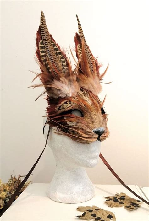 Luxury Brown Hare Mask Large Brown Rabbit Mask Halloween Etsy