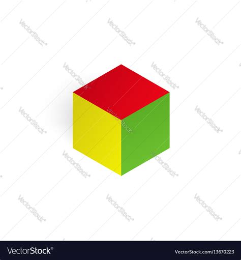 3d Color Cube Royalty Free Vector Image Vectorstock