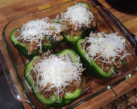 Easy Stuffed Green Peppers Made With Whatever Is In Your Pantry