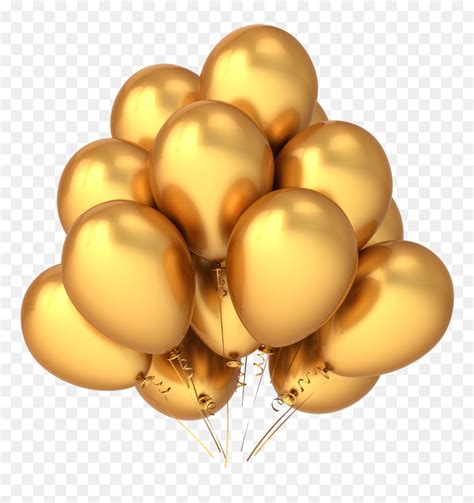 Gold Balloons Png Birthday Balloons Png Gold Transparent Png Vhv
