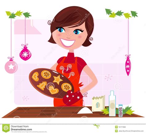 222 baking christmas cookies stock illustrations and clipart. Cooking Mother Preparing Christmas Cookies Stock Vector ...