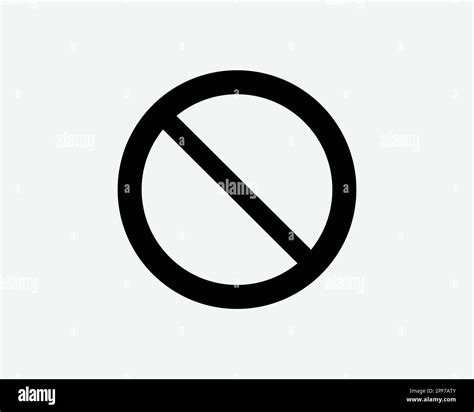 Prohibition Sign Do Not Allowed Cannot Prohibited Empty Black White