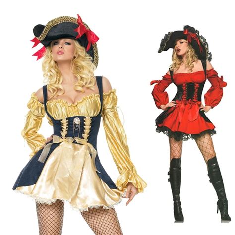 2016 new gold pirate costume women adult party halloween costumes for women sexy matador pirate