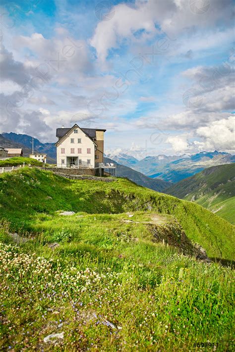 Beautiful Swiss Alps Landscape Stock Photo Crushpixel