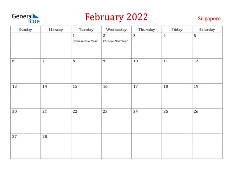 February 2022 Calendar To Print
