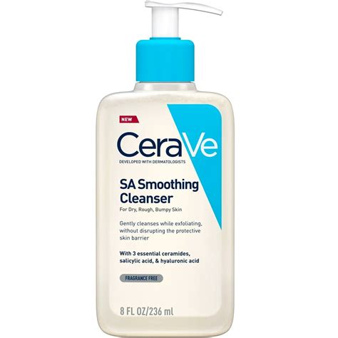 Cerave Sa Smoothing Cleanser With Salicylic Acid For Dry Rough And Bumpy