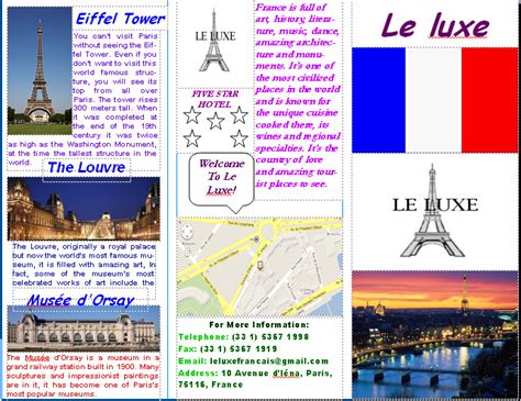 Brochure Paris France