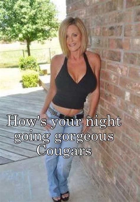 Hows Your Night Going Gorgeous Cougars