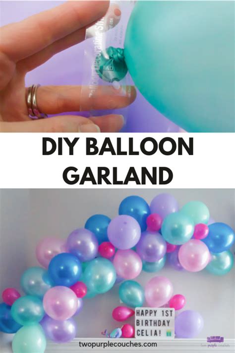 How To Make A Balloon Garland Two Purple Couches