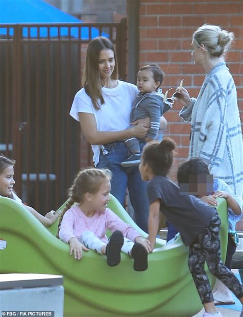 Jessica Alba Dotes On 10 Month Old Son Hayes As She Takes Daughters