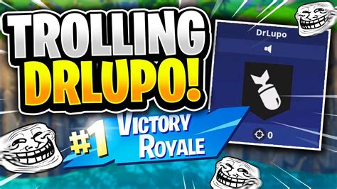 Trolling Dr Lupo Hilarious Squad Win Fortnite Battle Royale Youtube