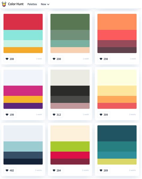 Color Palettes For Designers And Artists Color Hunt Is A Free And Open