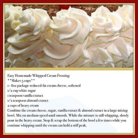 Heavy whipping cream, icing sugar and vanilla extract. Easy Homemade Whipped Cream Frosting | Homemade whipped cream, Vanilla icing recipe, Frosting ...