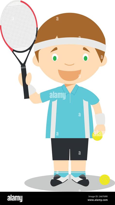 Sports Cartoon Vector Illustrations Tennis Stock Vector Image And Art