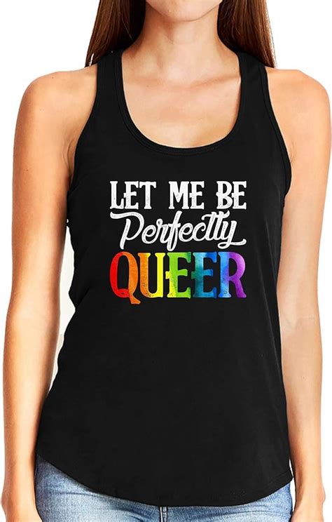 Amazon Com Let Me Be Perfectly Queer Shirt Lgbtq Gay Lesbian Pride