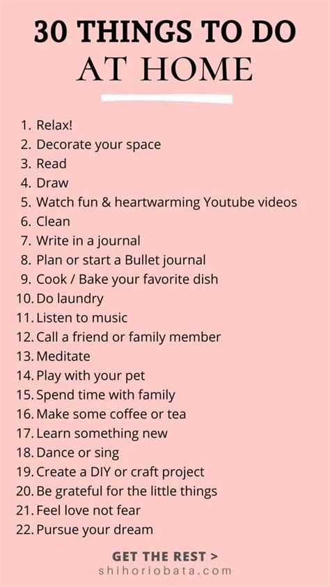30 Things To Do At Home When Bored Things To Do At Home What To Do
