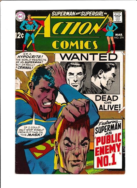Action Comics 374 1969 Neal Adams Cover Dc Comics Etsy Superman