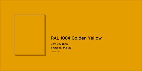 About Ral 1004 Golden Yellow Color Color Codes Similar Colors And